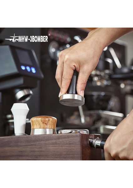 51 Mm'lik Siyah Stil Kahve Sabotaj Espresso Sabotaj Paslanmaz Çelik Düz Tabanlı Barista Sabotaj Araçları Espresso Makinesi Aksesuarları (Yurt Dışından) indirimleri
