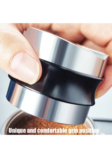 Gümüş Yüzük 58MM Tarzı Paslanmaz Çelik 3 Açılı Kahve Tamper ve Çift Kahve Mat Iğneli Düz Kahve Tamperleri (Yurt Dışından) fırsatları