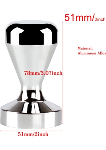 Alum Tamper 51MM Style 304 Paslanmaz Çelik Kahve Sabotaj mm Ayarlanabilir Yükseklik Toz Çekiç Bez Kahve Distribütörü Kahve Dağıtım Aracı (Yurt Dışından)