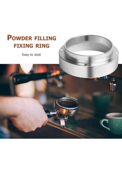 Gümüş Tarzı 53 mm Kahve Dozaj Halkası Kahve Distribütörü El Yapımı Kahve mm Espresso Kahve Sabotaj Demleme Kase Için Dozaj Huni Halkası (Yurt Dışından) modelleri