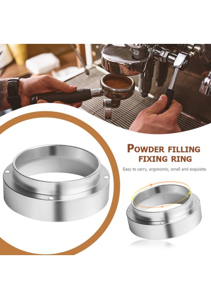 Gümüş Tarzı 53 mm Kahve Dozaj Halkası Kahve Distribütörü El Yapımı Kahve mm Espresso Kahve Sabotaj Demleme Kase Için Dozaj Huni Halkası (Yurt Dışından) fırsatları