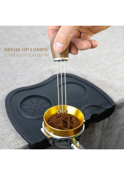 S Abanoz Tarzı Masif Ahşap Saplı Iğne Kahve Tamper Kahve Sabotaj Dağıtıcı Düzleştirici Alet Iğne Tipi Kahve Tozu Dağıtıcı (Yurt Dışından) indirimleri