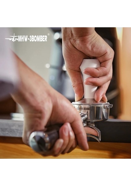 Beyaz 58MM Stili Kahve Sabotaj Espresso Sabotaj Paslanmaz Çelik Düz Tabanlı Barista Sabotaj Araçları Espresso Makinesi Aksesuarları (Yurt Dışından) fırsatları