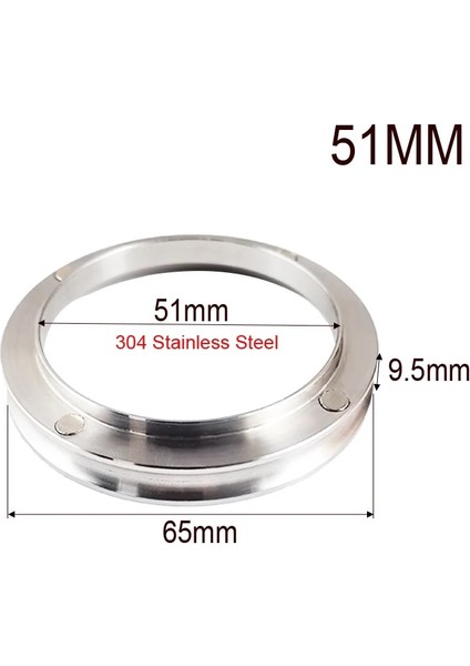 Ss Gümüş Yüzük 51MM Stili Paslanmaz Çelik 3 Açılı Kahve Tamper ve Çift Kahve Mat Iğneli Düz Kahve Tamperleri (Yurt Dışından)