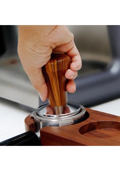 Gösteri Tarzı Olarak 51 mm mm Kahve Sabotaj Kauçuk Sap Ahşap Tahıl Pres Tozu Çekiç Bezi Toz Dolgu Espresso Makinesi Destekleme Aleti (Yurt Dışından) indirimleri