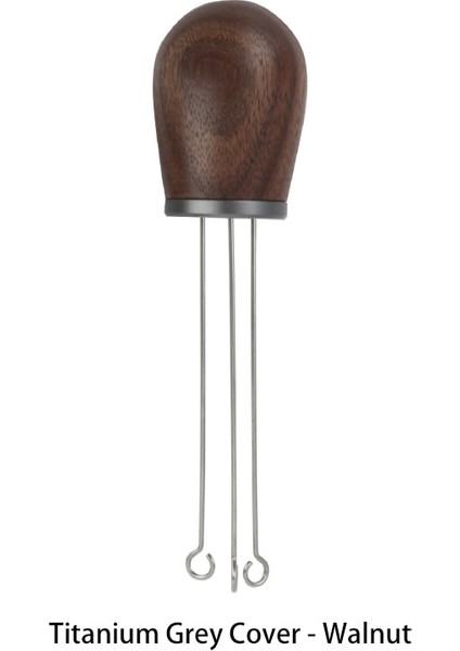 T Ceviz Tarzı Masif Ahşap Saplı Iğne Kahve Tamper Kahve Sabotaj Dağıtıcı Düzleştirici Alet Iğne Tipi Kahve Tozu Dağıtıcı (Yurt Dışından)