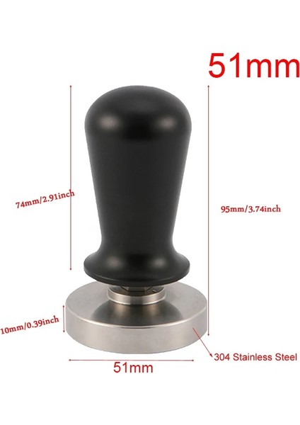 Blacktantamper 51 mm Stili 304 Paslanmaz Çelik Kahve Sabotaj mm Ayarlanabilir Yükseklik Toz Çekiç Bez Kahve Distribütörü Kahve Dağıtım Aracı (Yurt Dışından)