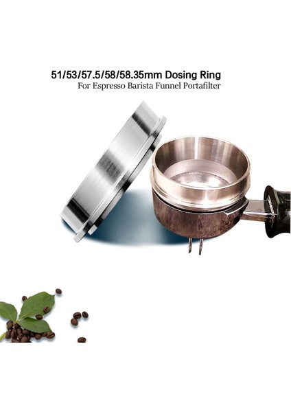 Gümüş Tarzı 58 mm Paslanmaz Çelik Idr Akıllı Dozaj Halkası mm Bira Kasesi Için Kahve Tozu Espresso Barista Profilter Sapı Için (Yurt Dışından) fırsatları