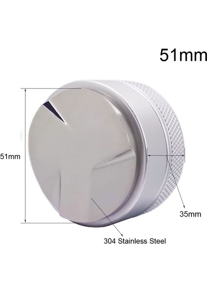 51 mm Gümüş Kurcalama Stili Çok Fonksiyonlu Kahve Filtresi Sabotaj Tutucu Amper Standı Espresso Distribütörü Mat Taban Rafı Barista Araçları Aksesuarları (Yurt Dışından)