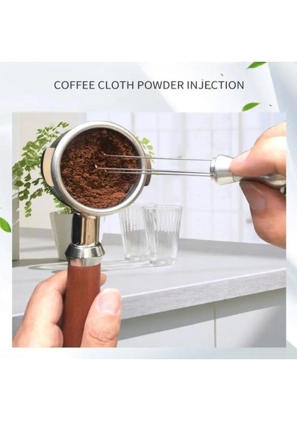 No.1 Tarzı Paslanmaz Çelik Iğne Kahve Tamper Espresso Kahve Sabotaj Dağıtıcı Düzleştirici Alet Iğne Tipi Kahve Tozu Dağıtıcı (Yurt Dışından)
