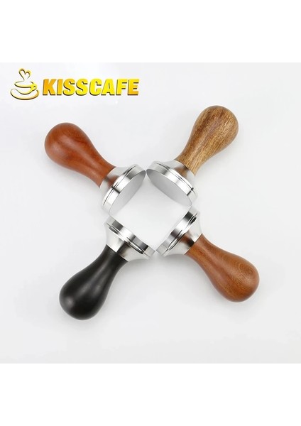 Açık Sarı Stil 51 mm 304 Paslanmaz Çelik Taban Kahve Tozu Çekiç Masif Ahşap Saplı Sabotaj mm Barista Espresso Özelleştirilmiş Aksesuar Araçları (Yurt Dışından)