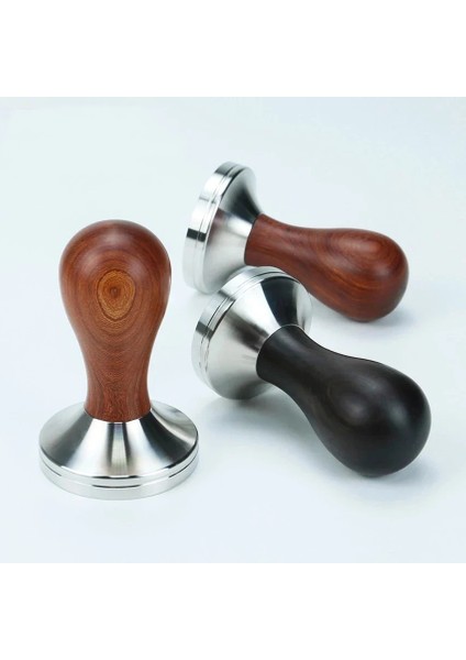 Açık Sarı Stil 51 mm 304 Paslanmaz Çelik Taban Kahve Tozu Çekiç Masif Ahşap Saplı Sabotaj mm Barista Espresso Özelleştirilmiş Aksesuar Araçları (Yurt Dışından)