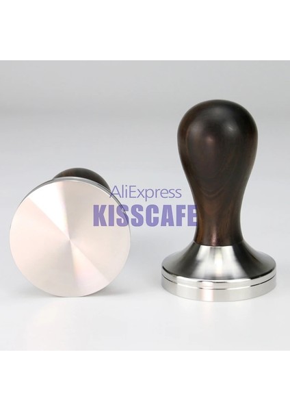Açık Sarı Stil 51 mm 304 Paslanmaz Çelik Taban Kahve Tozu Çekiç Masif Ahşap Saplı Sabotaj mm Barista Espresso Özelleştirilmiş Aksesuar Araçları (Yurt Dışından)