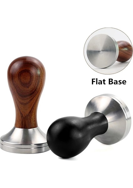 Kahverengi Ped Tarzı 58 mm mm Ayarlanabilir Paslanmaz Çelik Espresso Kahve Tozu Çekiç Kahve Ahşap Sabotaj Seti Barista Araçları Kahve Dağıtımı (Yurt Dışından) indirimleri