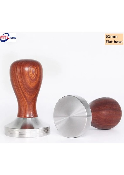 51 mm Kırmızı Ahşap Stil Kahve Distribütörü Paslanmaz Çelik Ayarlanabilir Espresso Sabotaj Köşe Matı (Yurt Dışından)