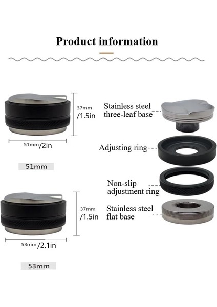 51 mm Tarzı mm Kahve Dağıtıcı ve Kurcalama, Çift Kafa Kahve Düzleştirici Uyar, Ayarlanabilir Derinlik - Profesyonel Espresso El Kurcalamaları (Yurt Dışından) indirimleri