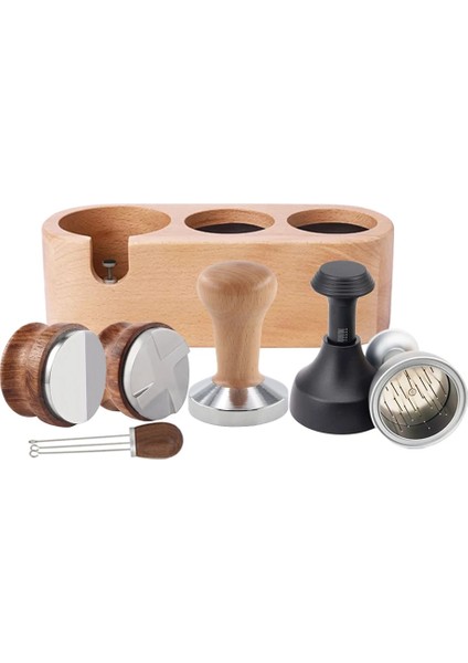 Flate Taban B Stili 51MM Kalibre Edilmiş Basınç Sabotaj Ahşap Saplı Kahve Tozu Çekiç Dalgalanma Espresso Sabotaj Kahve Sabotaj Barista Araçları (Yurt Dışından) fırsatları