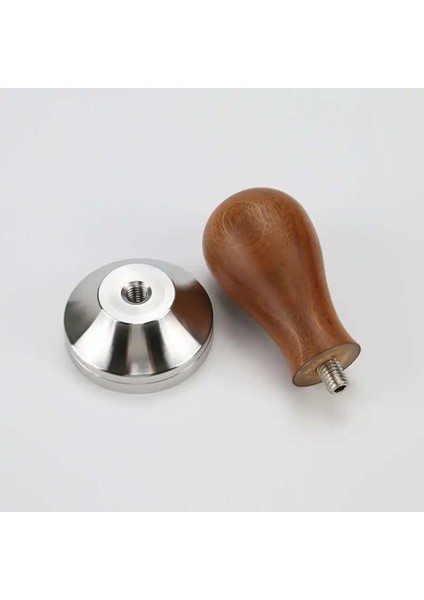 Cuibourtia Ahşap Stili 41 mm Ahşap Saplı Kahve Sabotaj Tozu Çekiç Paslanmaz Çelik Taban Barista Espresso Sabotaj Aksesuarları (Yurt Dışından)