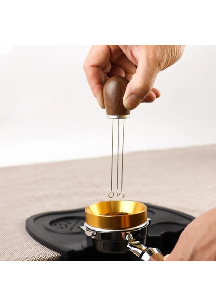 Ceviz-Gümüş Tarzı Paslanmaz Çelik Espresso Kahve Karıştırma Iğnesi Kahve Sabotaj Dağıtıcı Düzleştirici Aracı Iğne Tipi Kahve Tozu Dağıtıcı (Yurt Dışından) modelleri