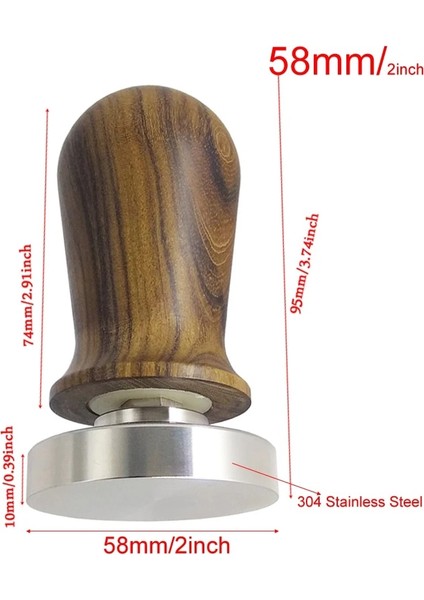 Zontan 58MM Stili Gıda Sınıfı mm Espresso Kahve Sabotaj Kahve Çekme Fincan Basın Düz Taban Barista Aksesuarları (Yurt Dışından)