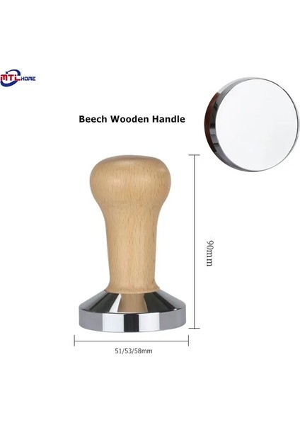 Kayın Ağacı Işık Stili 51 mm mm Çift Kafa Kahve Dağıtıcı Espresso Sabotaj Ayarlanabilir Öğütücü Sabotaj Köşe Kahve Dağıtıcı 디스트리뷰터 (Yurt Dışından)