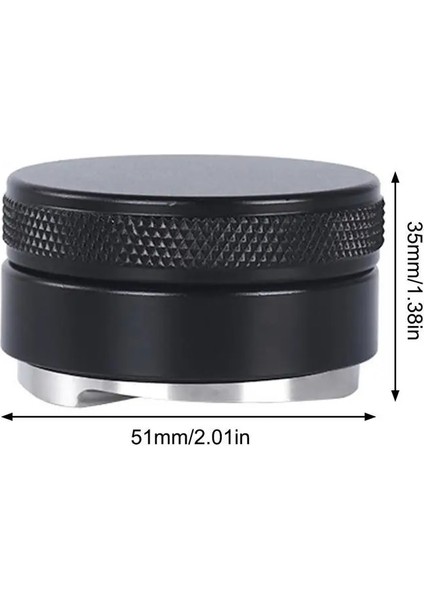 51 mm Tarzı mm Kahve Dağıtıcı ve Sabotaj Çift Kafa Kahve Düzleştirici Ayarlanabilir Derinliğe Uyar Profesyonel Espresso El Kurcalamaları (Yurt Dışından)