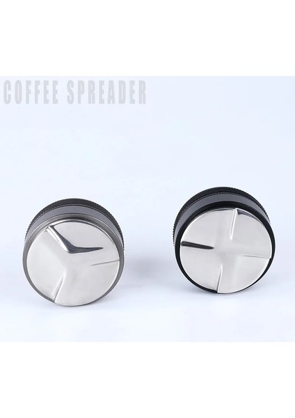 B-Düz Tarzı 53MM-PASLANMAZ Çelik mm Kahve Dağıtıcı ve Kurcalama, Çift Kafa Kahve Düzleştirici Uyar, Ayarlanabilir Derinlik - Profesyonel Espresso El Kurcalamaları (Yurt Dışından) modelleri