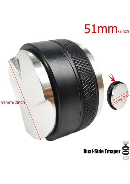 Çift Taraflı 51 mm Stili Çelik Kahve Tamper mm Porfilter 2 Bardak Sepeti 350ML Köpürtme Sürahi ve Cafe Pot Akıllı Dozaj Fincan Kahve Gereçleri (Yurt Dışından)