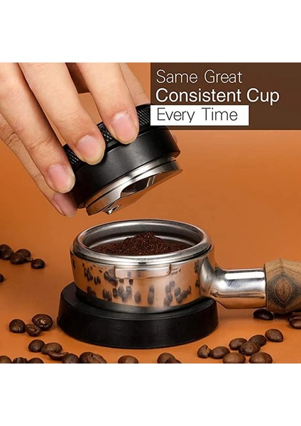 Siyah Stil 51 mm mm Kahve Sabotaj Paslanmaz Çelik Kahve Distribütörü Kahve Tozu Çekiç Aracı Özelleştirilmiş Espresso Aksesuarları Ayarlanabilir (Yurt Dışından) fırsatları