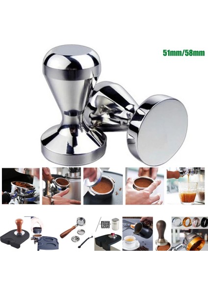 Kahverengi Taba 51MM Stili Alüminyum Alaşımlı Amper El Yapımı Kahve Sıkıştırılmış Toz Çekiç Espresso Makinesi Cafe Barista Araçları Makine Aksesuarları (Yurt Dışından) fırsatları