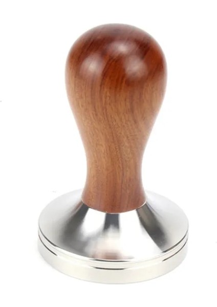 Kırmızı Gül Ağacı Tarzı 53 mm M Kahve Sabotaj Ahşap Saplı Basın Düz Taban Espresso Makinesi Öğütücü Toz Çekiç Bira Kase Kahve Barista Çok (Yurt Dışından)