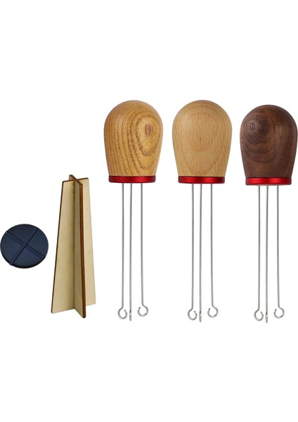 Stand Stili Masif Ahşap Saplı Espresso Kahve Tamper Karıştırma Iğnesi Distribütör Espresso Makinesi Aracı El Tamperleri Espresso Tamper Iğnesi (Yurt Dışından)