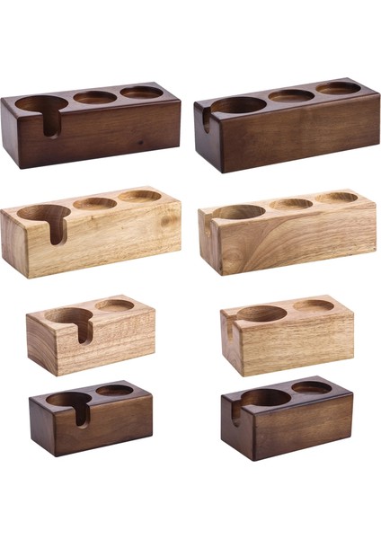 Ahşap Rengi 3 Delikli B Stili Manuel Kahve Dış Müdahale Tutacağı Taban Portafiltre Sıkıştırma Aleti Espresso Standı (Yurt Dışından) fiyatları