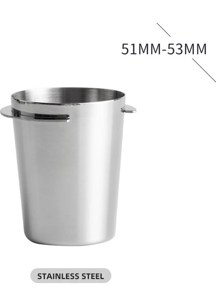 SS51-53MM Stili Destek Paslanmaz Çelik Kahve Dozajlama Kupası Espresso Makinesi Dozajlama Kupası Için Toz Besleyici Parçası (Yurt Dışından)