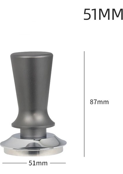 Gümüş 51MM Stili Delonghi Düz Taban Için Kahve Sabotaj Paslanmaz Çelik Espresso Tozu Çekiç Barista Araçları Için Kahve Aksesuarları (Yurt Dışından)