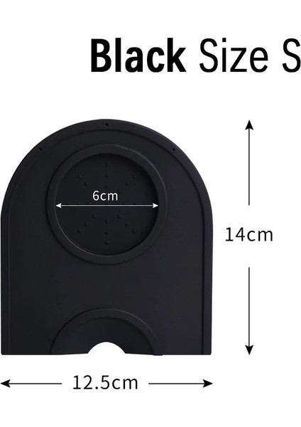 Siyah Beden S Tarzı Kahve Tampers Mat Yivli Espresso Kahve Kurcalama Köşe Mat Pad Barista Aracı Kaymaz Gıda Güvenli Silikon Kauçuk (Yurt Dışından)