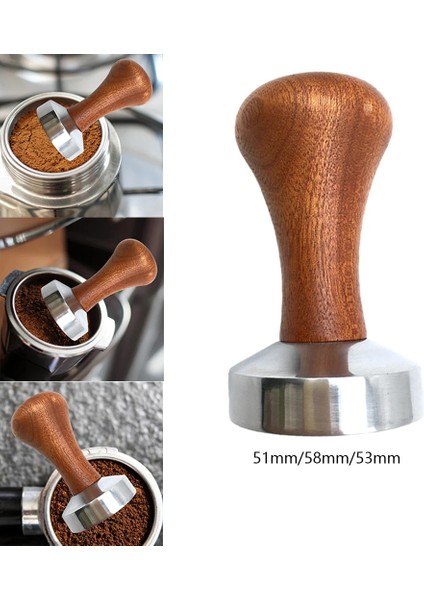 53 mm Tarzı mm Kahve Sabotaj Gıda Sınıfı Kahve Sabotaj Leveler Ahşap Saplı Kahve Kahve Makinesi Için Kahve Distribütörü Kahve (Yurt Dışından) fırsatları