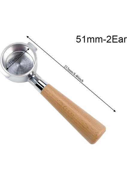 Jm 2kulak 51MM 304SS Stili 304 Paslanmaz Çelik mm Çift Taraflı Kahve Tamper 3 Açılı Eğimli ve Düz Tabanlı, Espresso Kahve Porfiltre Filtre (Yurt Dışından)