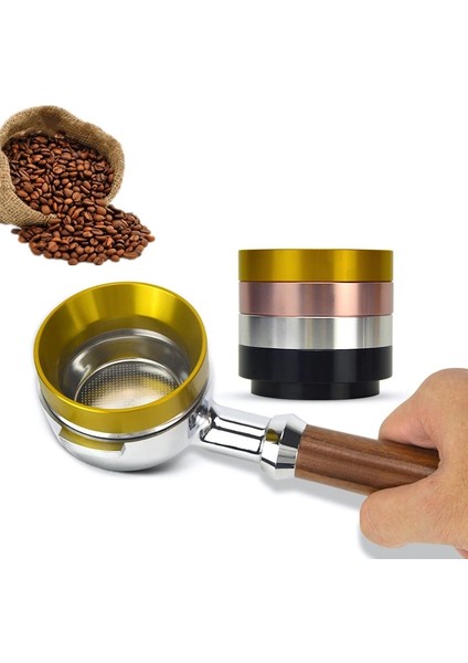 Siyah Stil 51 mm Of Dozaj Halkası Alüminyum Kahve Distribütör El Yapımı Kahve mm Espresso Dozaj Hunisi Halkası Alüminyum Kahve Gereçleri (Yurt Dışından) modelleri