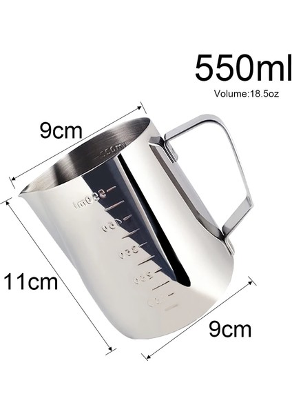 550ML Fincan Stili Espresso Distribütörü Mat Taban Rafı Barista Araçları Aksesuarları Cafe Portafilter Standı Kahve Filtresi Dış Müdahale Tutacağı (Yurt Dışından)