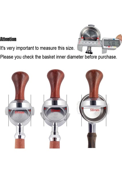 51MM 120ML Cup 2 Style Kahve Sabotaj Düz Tamper Tabanı Barista Espresso Presi, Silikon Mat Dozaj Halkası Toz Bardağı (Yurt Dışından)