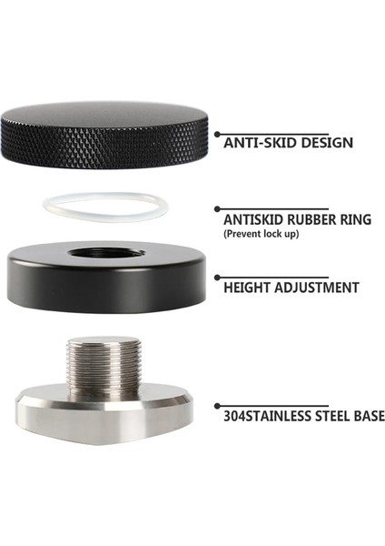 Yeşil Stil Kahve Sabotaj Dağıtıcı Ayarlanabilir Paslanmaz Çelik Espresso Macaron Dışbükey Dört Açılı Eğimli Taban (Yurt Dışından) indirimleri