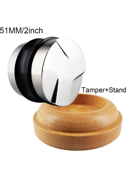 1 Çift Taraflı 51 mm 2 Stil Espresso Kahve Makineleri Için Açı Düz ​​tabanlı Kahve Sabotaj Pres Kahve Öğütücü Cafe Toz Çekiç (Yurt Dışından)