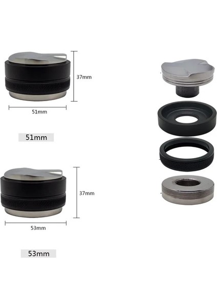 3 Açılı Stil 53 mm mm Çift Kafa Kahve Dağıtıcı Espresso Sabotaj Ayarlanabilir Öğütücü Sabotaj Köşe Kahve Dağıtıcı 디스트리뷰터 (Yurt Dışından)