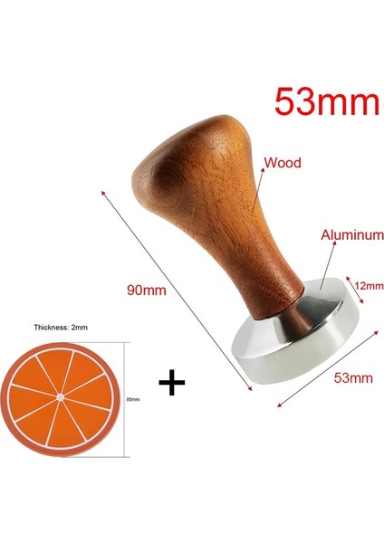 53MM Tamper Style Paslanmaz Çelik Çift Kafa Kahve Sabotaj 3 Açılı Eğimli ve Düz Tabanlı, Espresso Kahve Porfiltre Filtresi (Yurt Dışından)