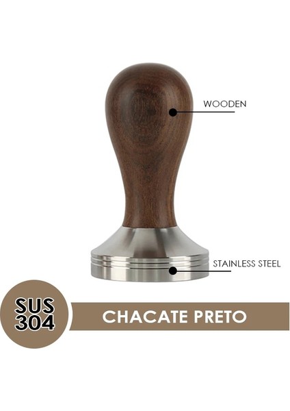 Erik Tarzı 58,3 mm .3 mm Kahve Sabotaj Paslanmaz Çelik Kahve Tozu Çekiç Kolu Düz Taban Espresso Kahve Aksesuarları Barista (Yurt Dışından)