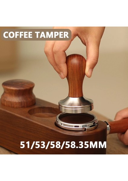 Erik Tarzı 58,3 mm .3 mm Kahve Sabotaj Paslanmaz Çelik Kahve Tozu Çekiç Kolu Düz Taban Espresso Kahve Aksesuarları Barista (Yurt Dışından) modelleri