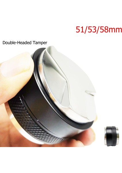 Black Ring 53MM Style Paslanmaz Çelik Çift Kafa Kahve Sabotaj 3 Açılı Eğimli ve Düz Tabanlı, Espresso Kahve Porfiltre Filtresi (Yurt Dışından) fiyatları