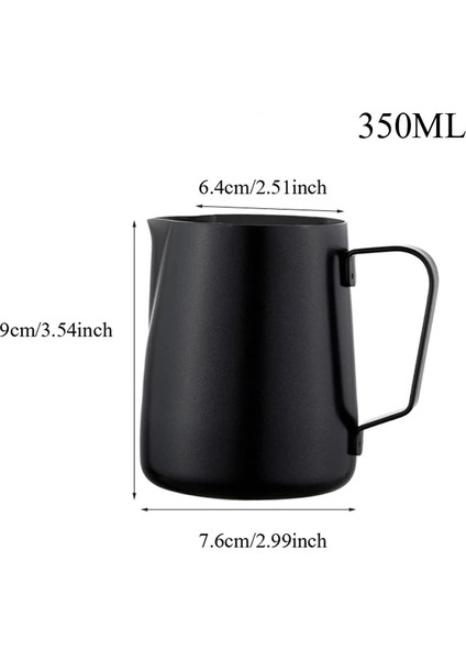 Siyah 350ML Bardak Stili Paslanmaz Çelik Kahve Sabotaj Tabanı Şeffaf Gövde Barista Espresso Kahve Presi Kahve Tozu Çekiç (Yurt Dışından)