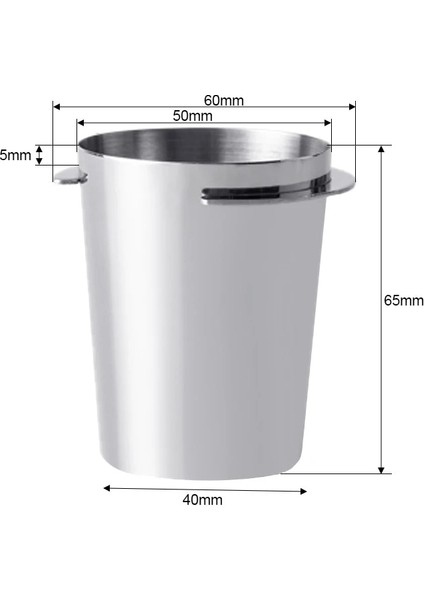 Siyah Fincan Havlu Stili 120ML Paslanmaz Çelik Kahve Dozajlama Kupası Sabotaj Toz Besleyici Parçası Gümüş Kahve Öğütücü Espresso Makinesi Için Uygun (Yurt Dışından) modelleri